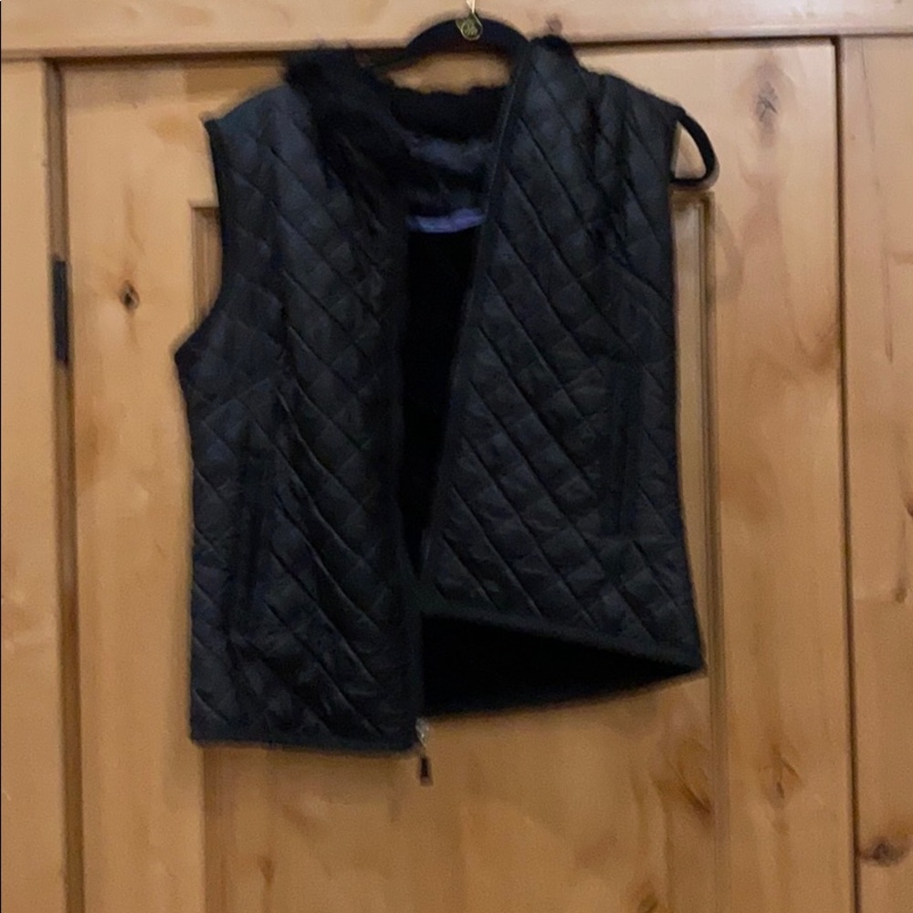 Faux down vest